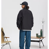 Unisex Jacket Large Pocket Loose Jacket Men and Women Spring and Autumn Coat